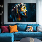 Peaceful Jesus | Ζωγραφισμένο με ακρυλικό και φύλλα χρυσού